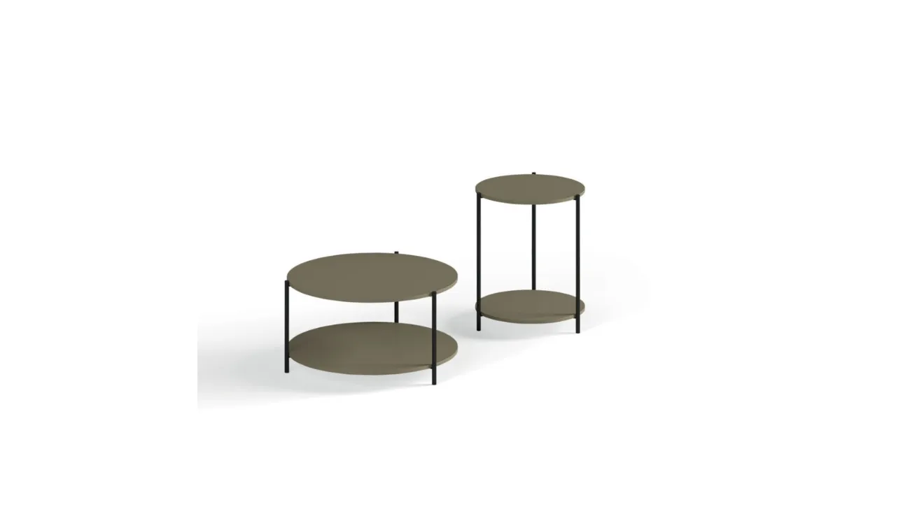 Tavolino moderno con struttura in metallo Icaro di Orme