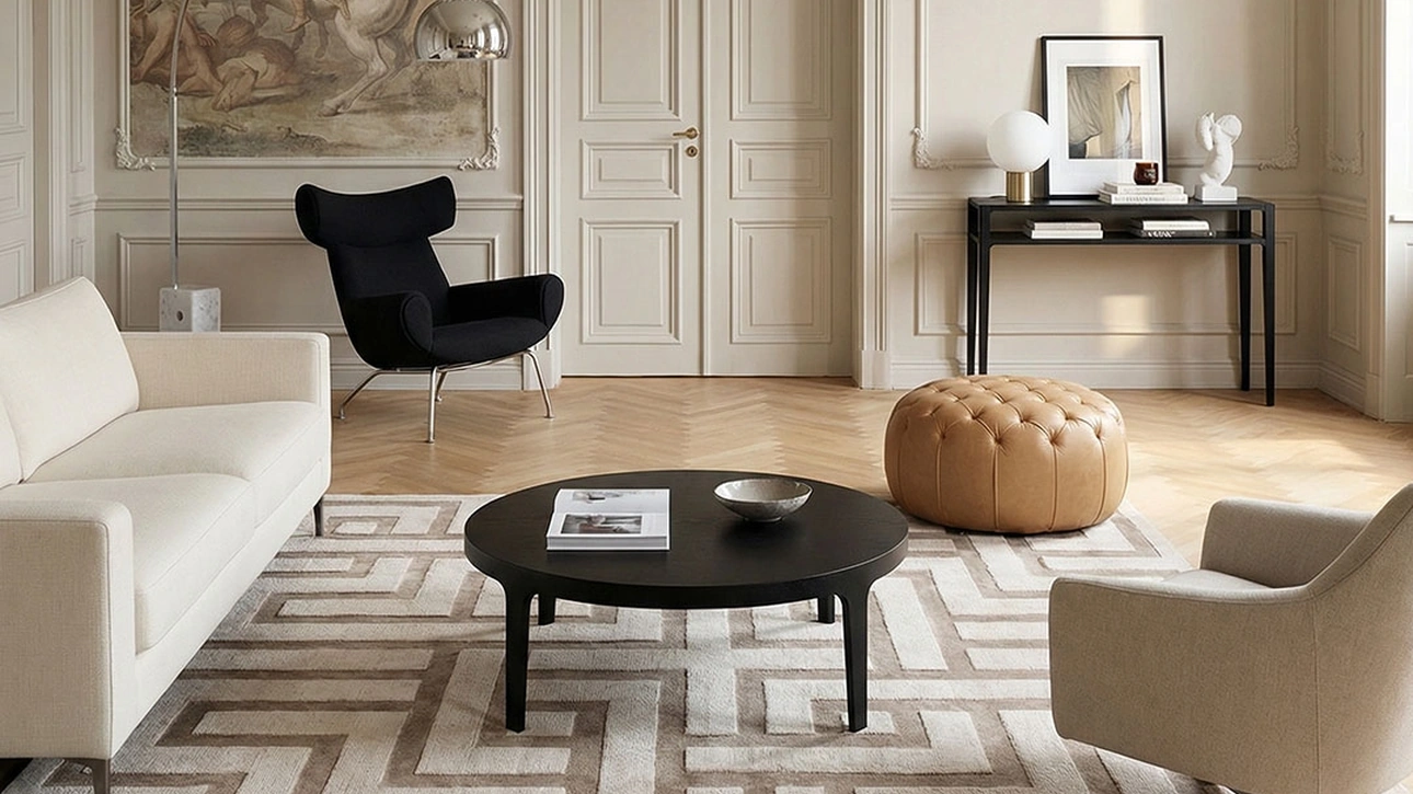 Tappeto design geometrico Labyrinth di Sitap