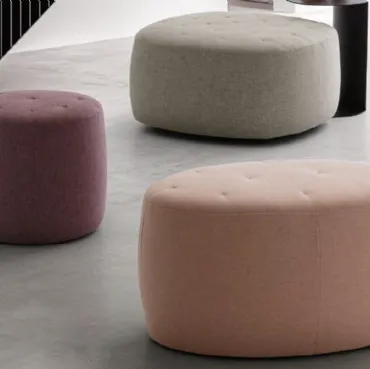 Pouf Bowl, Circus e Wilson in tessuto di Le Comfort