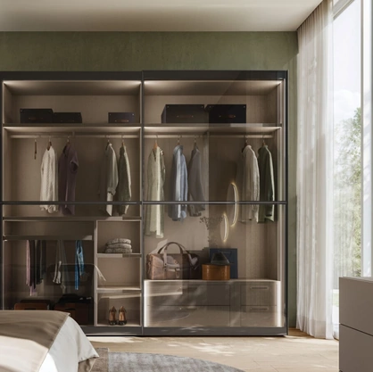 Armadio con anta scorrevole in vetro Dama 41 di Orme