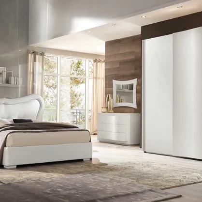 Armadio Pacifico in Frassino laccato Bianco di Euro Design