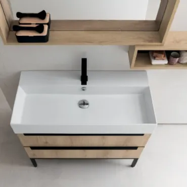 Mobile Bagno da appoggio in nobilitato effetto legno B201 BD023 di Compab