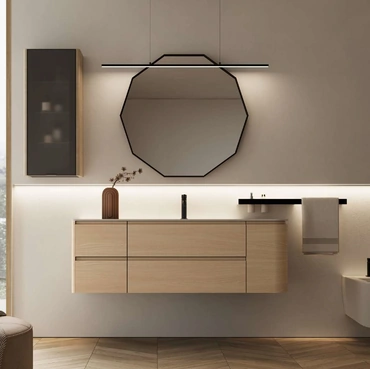 Mobile da Bagno Seventy|Form 02 in frassino sbiancato di Ideagroup