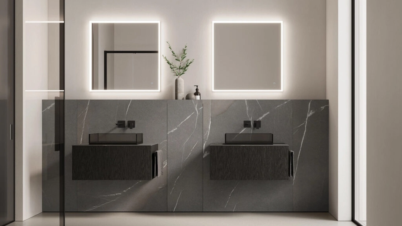 Mobile da Bagno in rovere moro Wall Home 1|B2 di Ideagroup