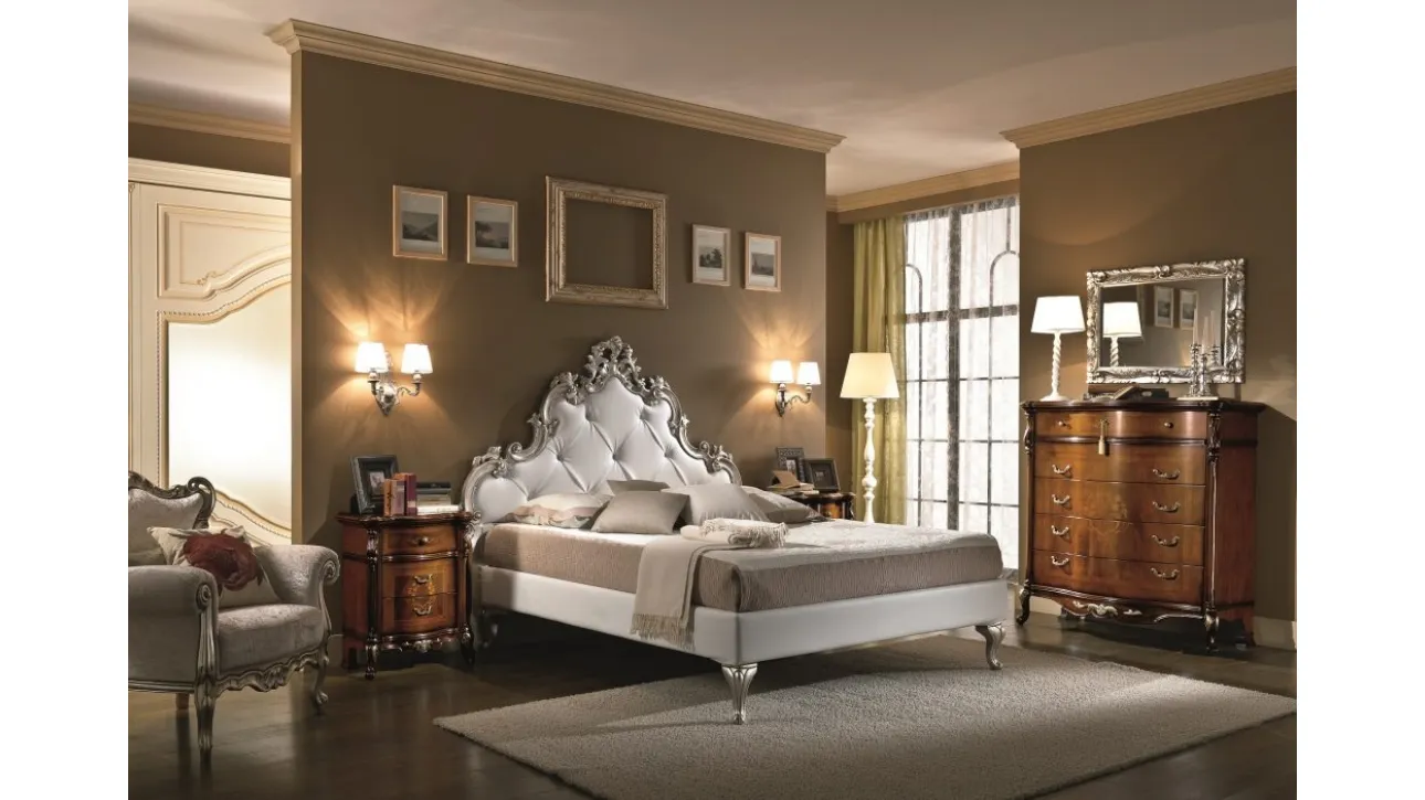 Gruppo Notte classico decorato Bellini Noce di Euro Design