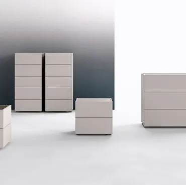 Gruppo notte moderno in laccato opaco Charme di Mab