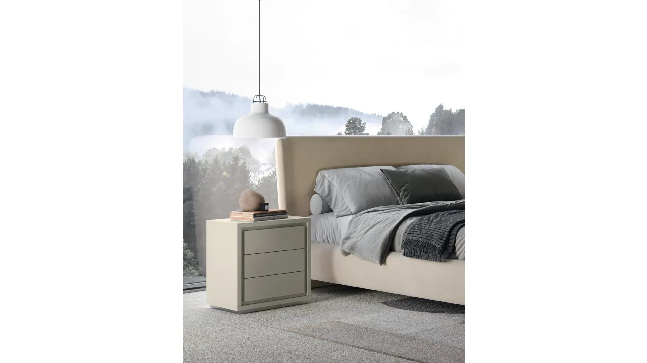 Comodino laccato opaco Trend di Euro Design