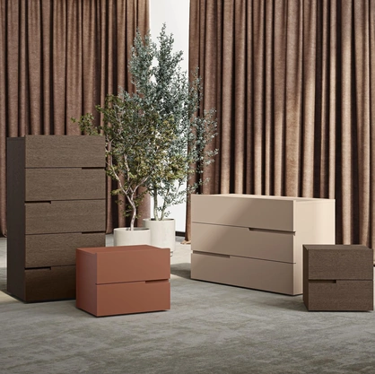 Gruppo Notte Fred in laccato o legno di Morassutti