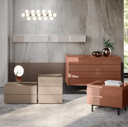 Gruppo Notte Live in laccato opaco e lucido di Morassutti