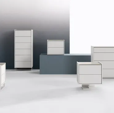 Gruppo Notte in laccato bianco opaco Surface di Mab