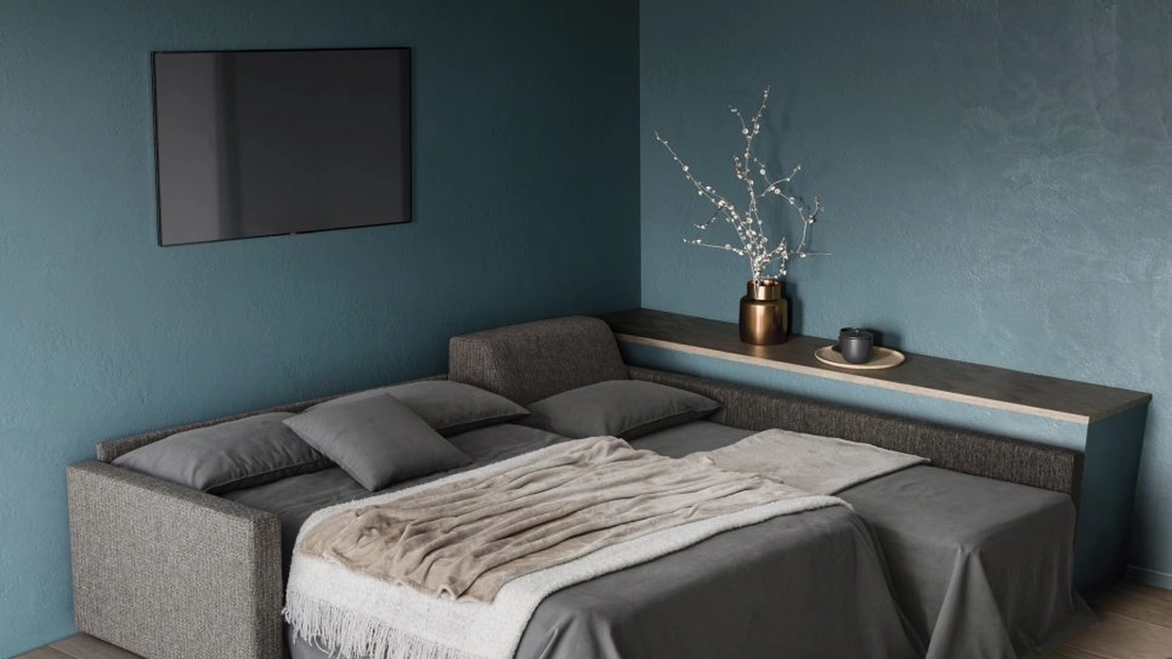 Divano letto con penisola contenitore Park di Confort Line