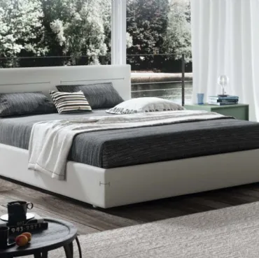 Letto moderno in tessuto City di Cinquepuntozero