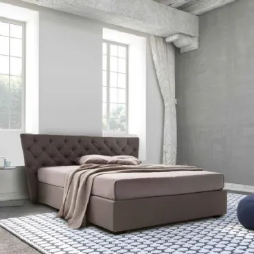 Letto in tessuto con testiera lavorazione capitonnè Raggio di Confort Line