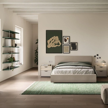 Letto in tessuto Lucas Night 10 di Orme