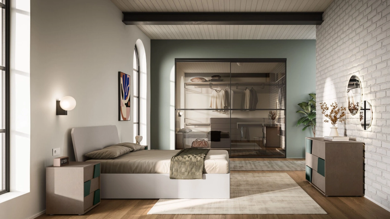 Letto matrimoniale Scudo Night 20 di Orme