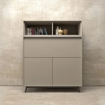 Madia Alta dal design moderno in laccato opaco Glamour 04 di Mab