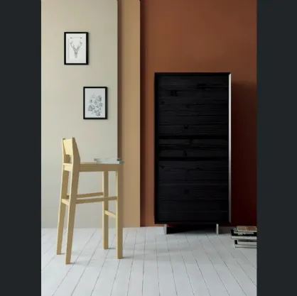 Madia alta Shark Art 1498px in legno laccato nero di Fratelli Mirandola