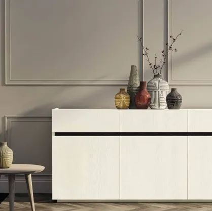 Madia moderna in legno di rovere laccato Teca di Fratelli Mirandola