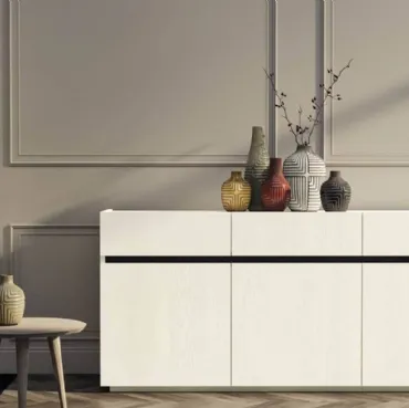 Madia moderna in legno di rovere laccato Teca di Fratelli Mirandola