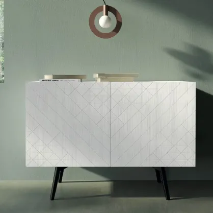 Madia Origami Art 1815 in legno a due ante con lavorazione ad intaglio di Fratelli Mirandola