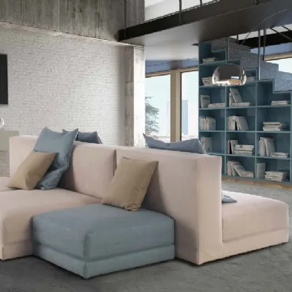 Divano componibile lineare Free Style in tessuto di Confort Line