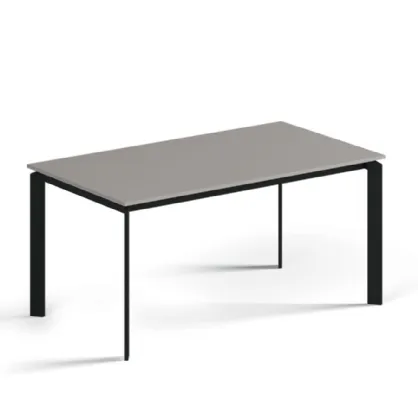 Tavolo allungabile con piano in laminato e struttura in metallo brunito Daniel di Orme
