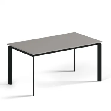 Tavolo allungabile con piano in laminato e struttura in metallo brunito Daniel di Orme