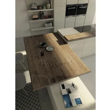 Tavolo per penisole con bordo irregolare Art 822 di Fratelli Mirandola