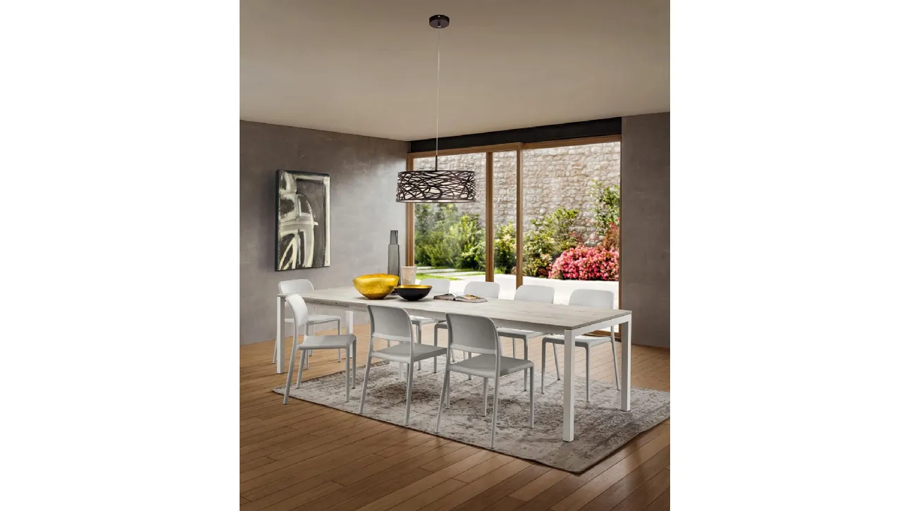 Tavolo allungabile con piano in laminato HPL Luigi Super di La Primavera