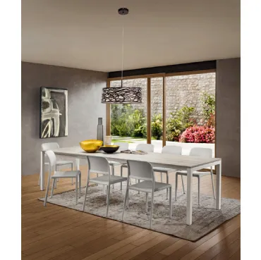 Tavolo allungabile con piano in laminato HPL Luigi Super di La Primavera