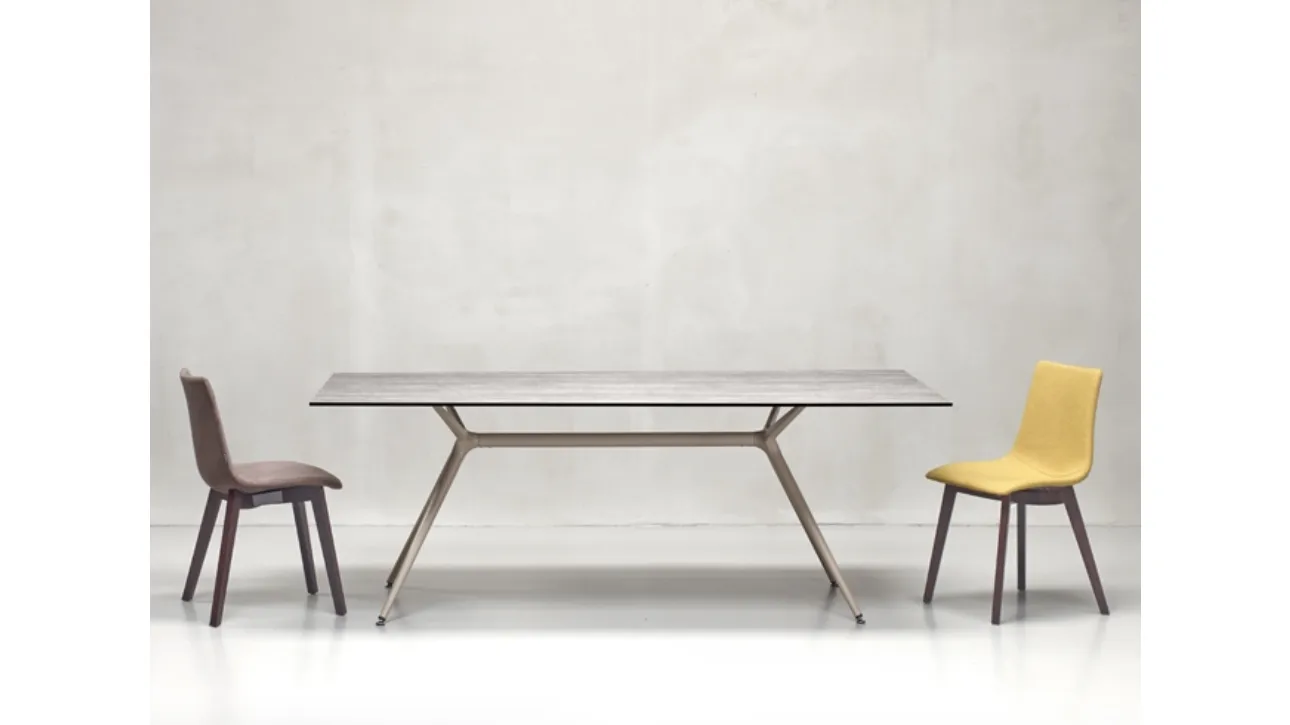 Tavolo rettangolare in acciaio e laminato Metropolis XL di Scab Design