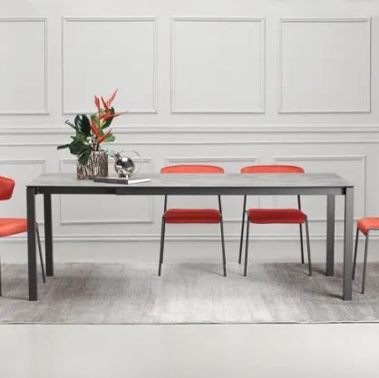 Tavolo allungabile con struttura in metallo verniciato Pranzo 160/210 Scab Design