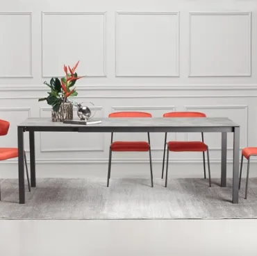 Tavolo allungabile con struttura in metallo verniciato Pranzo 160/210 Scab Design