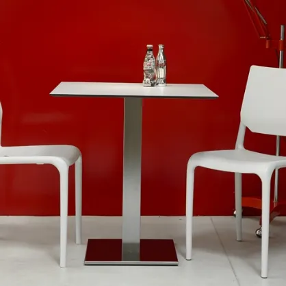 Tavolo in laminato ottonato Tiffany colonna quadrata di Scab Design