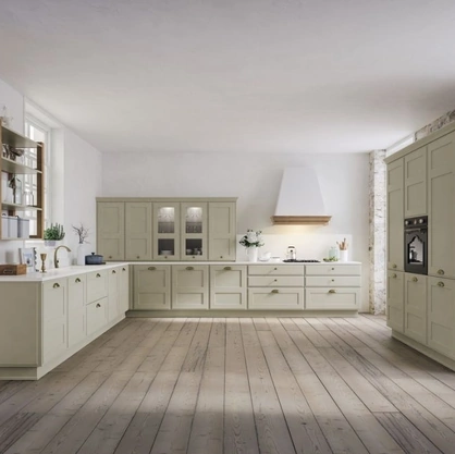 Cucina Classica Canova comp 05 in laccato Sabbia di Lyons Cucine