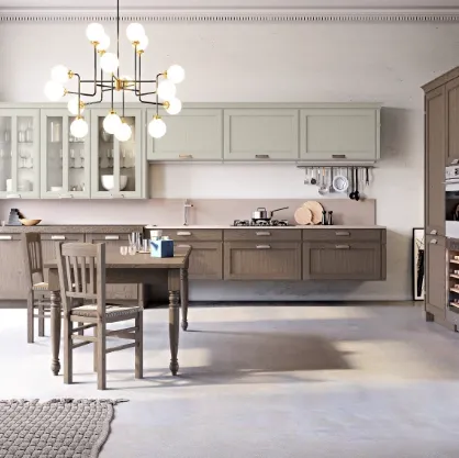 Cucina classica in linea Oficina in legno di Di Iorio