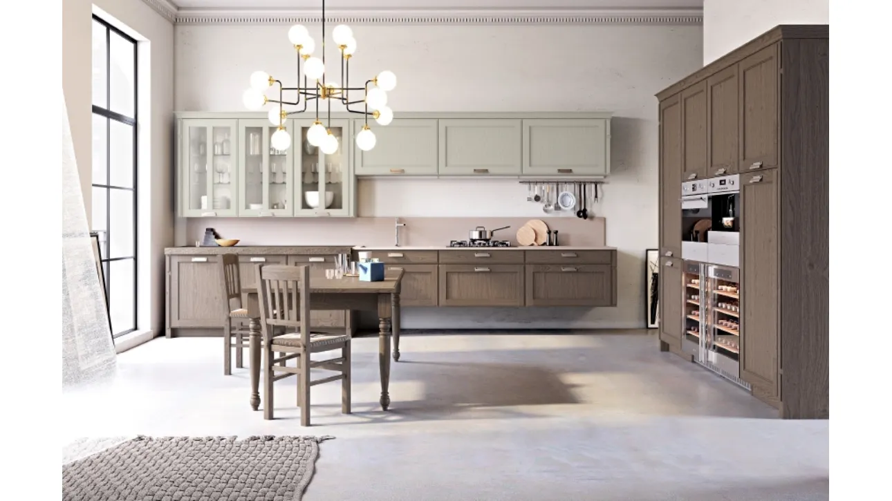 Cucina classica in linea Oficina in legno di Di Iorio