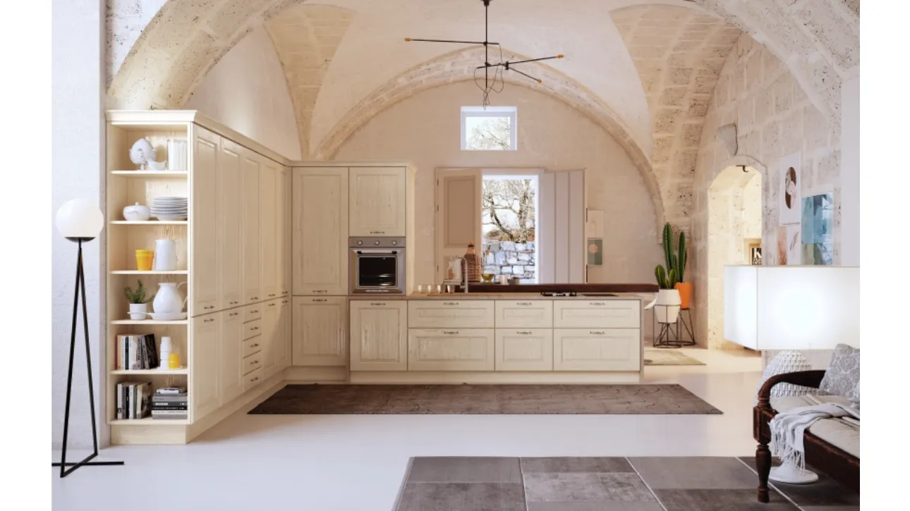 Cucina classica in linea Opera in legno di Di Iorio