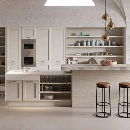 Cucina classica con isola Palco in legno di Di Iorio