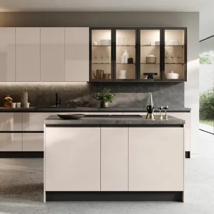 Cucina Design con isola Cloè Cashmere di Zecchinon Cucine