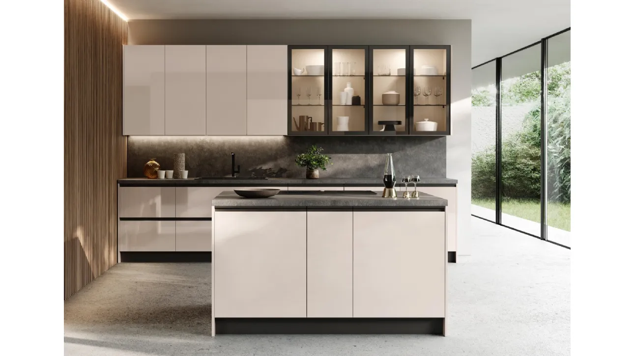 Cucina Design con isola Cloè Cashmere di Zecchinon Cucine