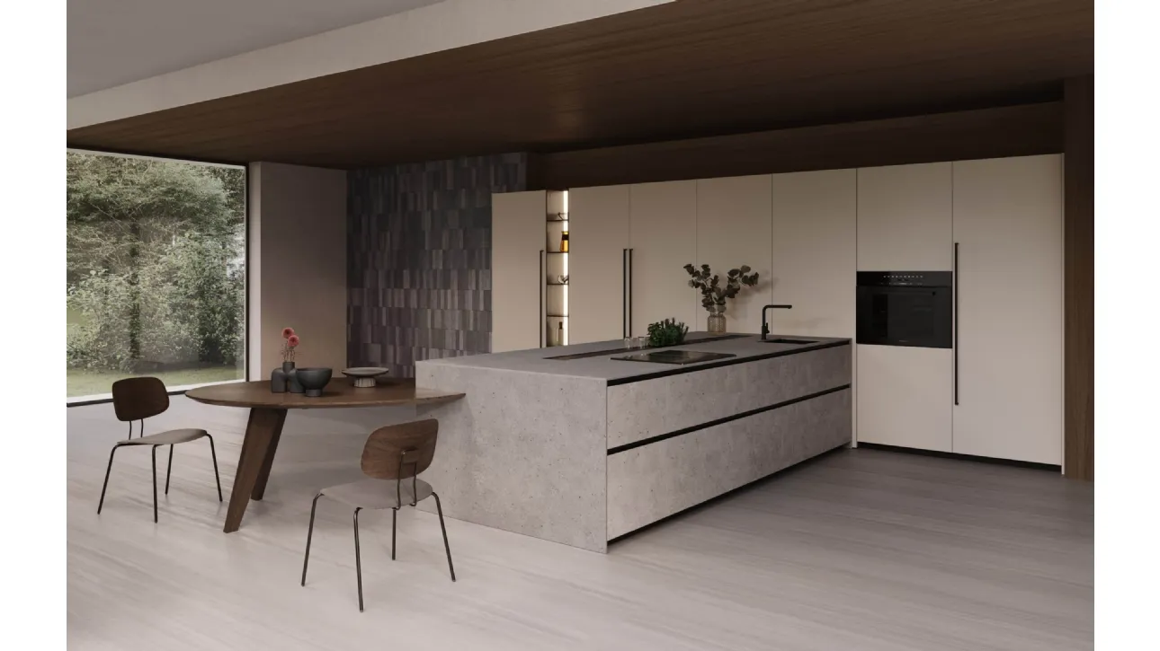 Cucina Design con penisola K105 02 di Zecchinon Cucine