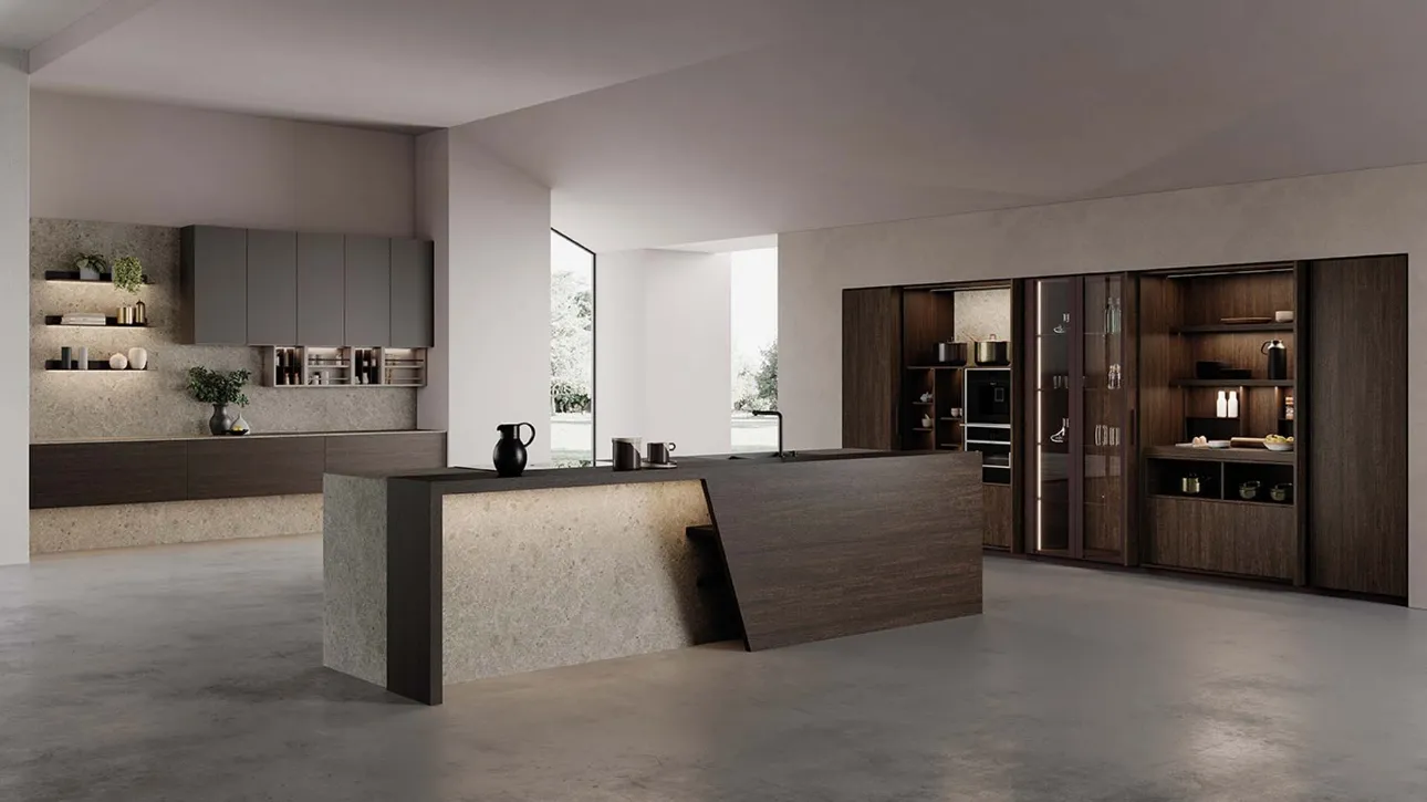 Cucina Design in melaminico e MDI K105 MDI di Zecchinon Cucine