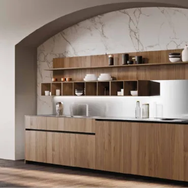 Cucina Design in linea in Noce Canaletto K105 Noce di Zecchinon Cucine