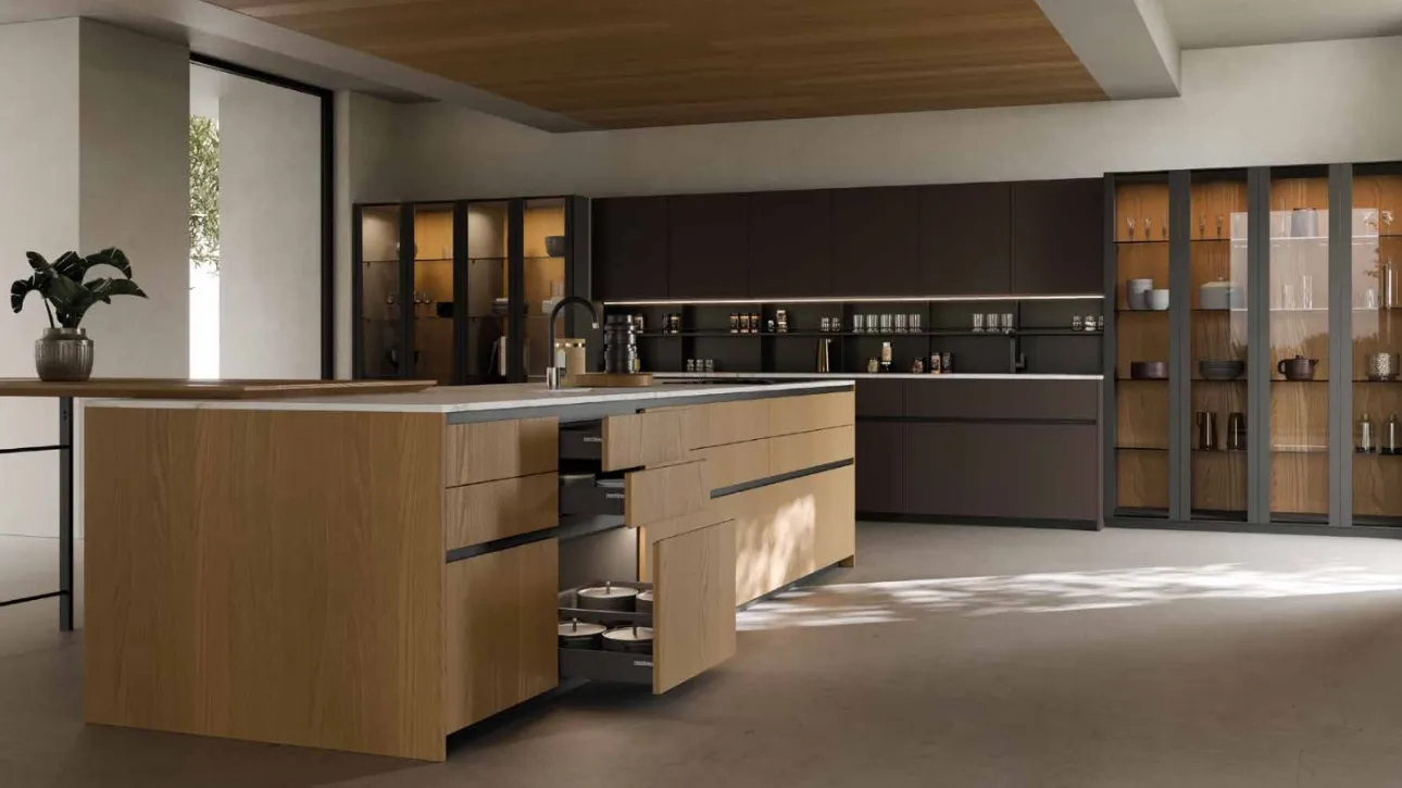 Cucina Design in legno Kelly Olmo di Zecchinon Cucine