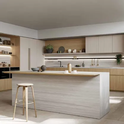 Cucina Design ad angolo Kelly Rovere di Zecchinon Cucine