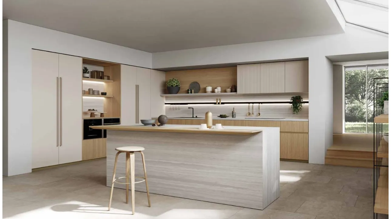 Cucina Design ad angolo Kelly Rovere di Zecchinon Cucine