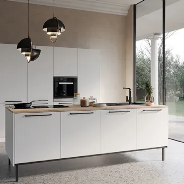 Cucina Design in melaminico con top in laminato quercia Tiffany Nuvola di Zecchinon Cucine