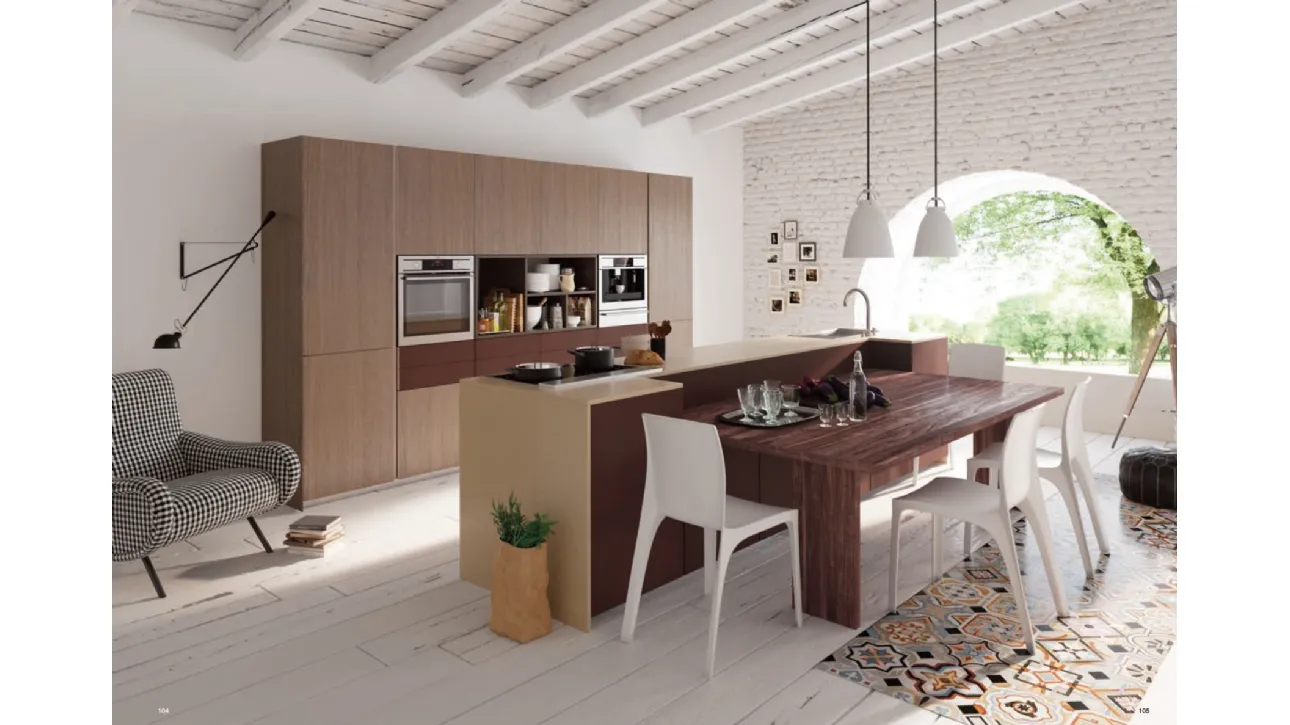 Cucina Moderna con isola City composizione 08 di Di Iorio