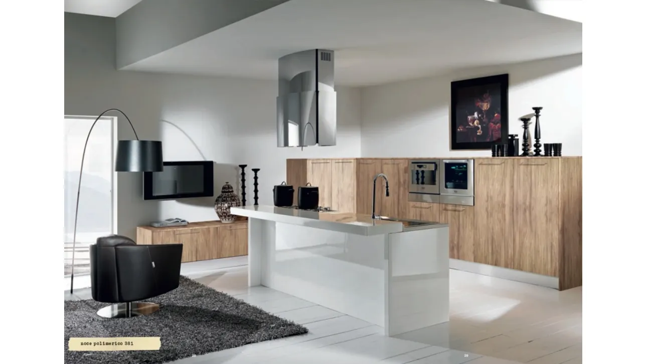 Cucina Moderna con isola Brezza composizione 05 di Di Iorio